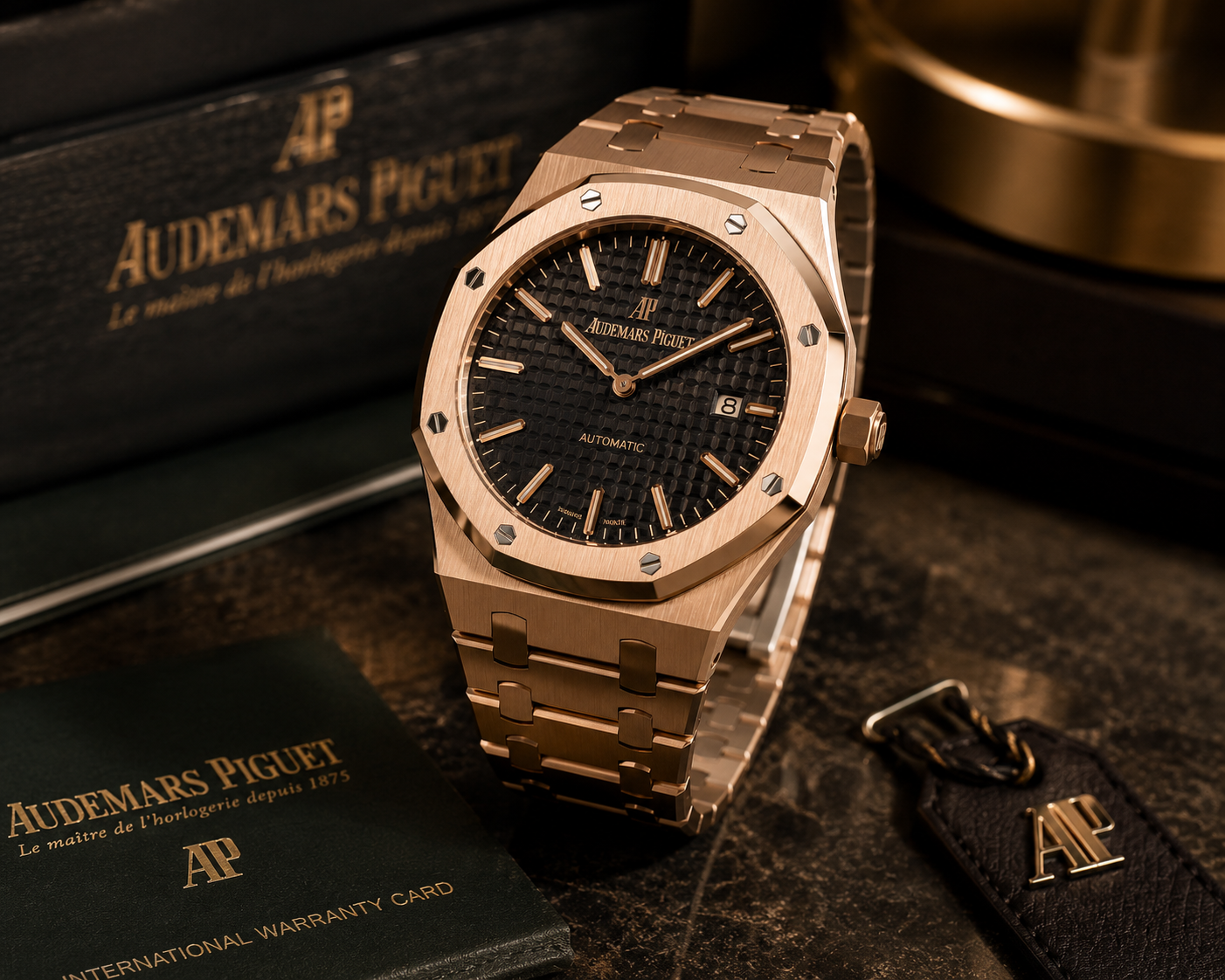 Luxury Audemars Piguet wristwatch display