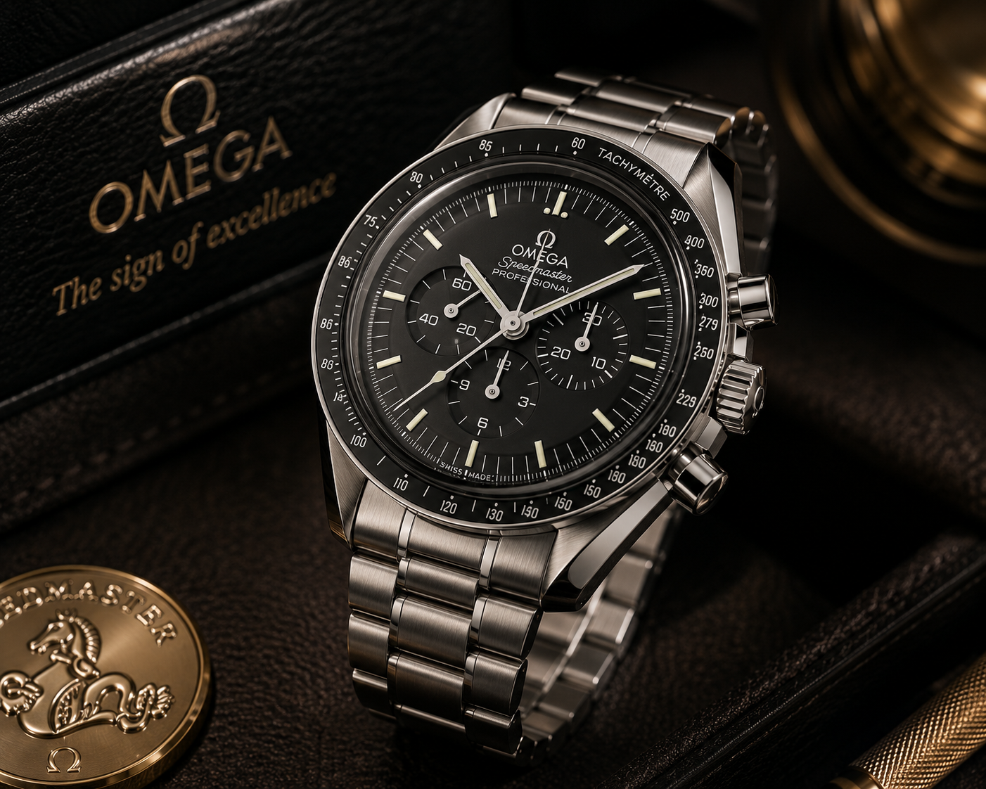Omega Speedmaster in luxury setting