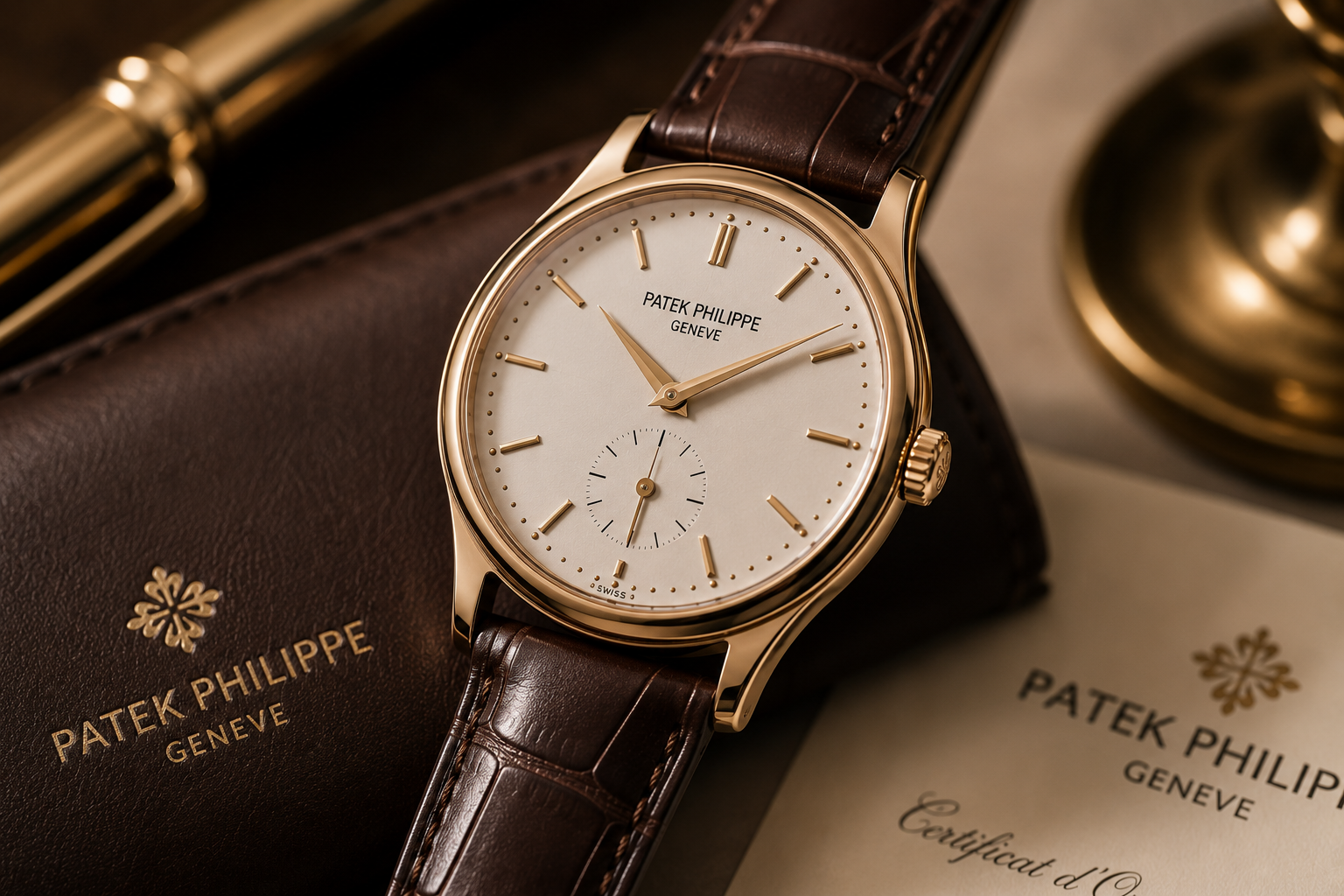 Patek Philippe Calatrava luxury dress watch.