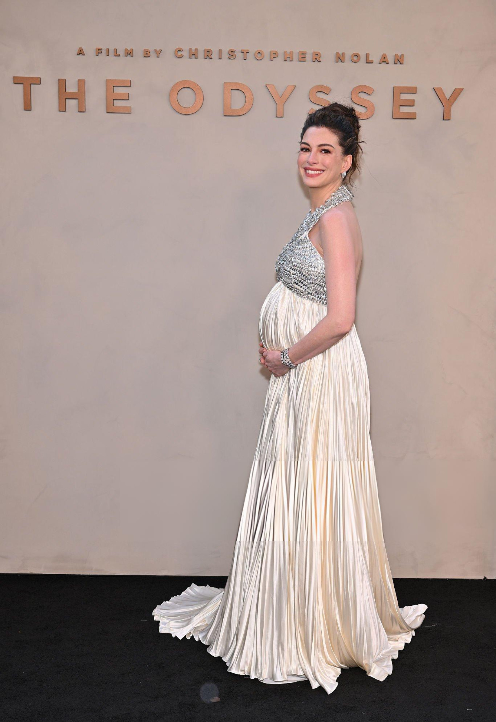 Anne Hathaway attends "The Odyssey" New York Premiere at AMC Lincoln Square