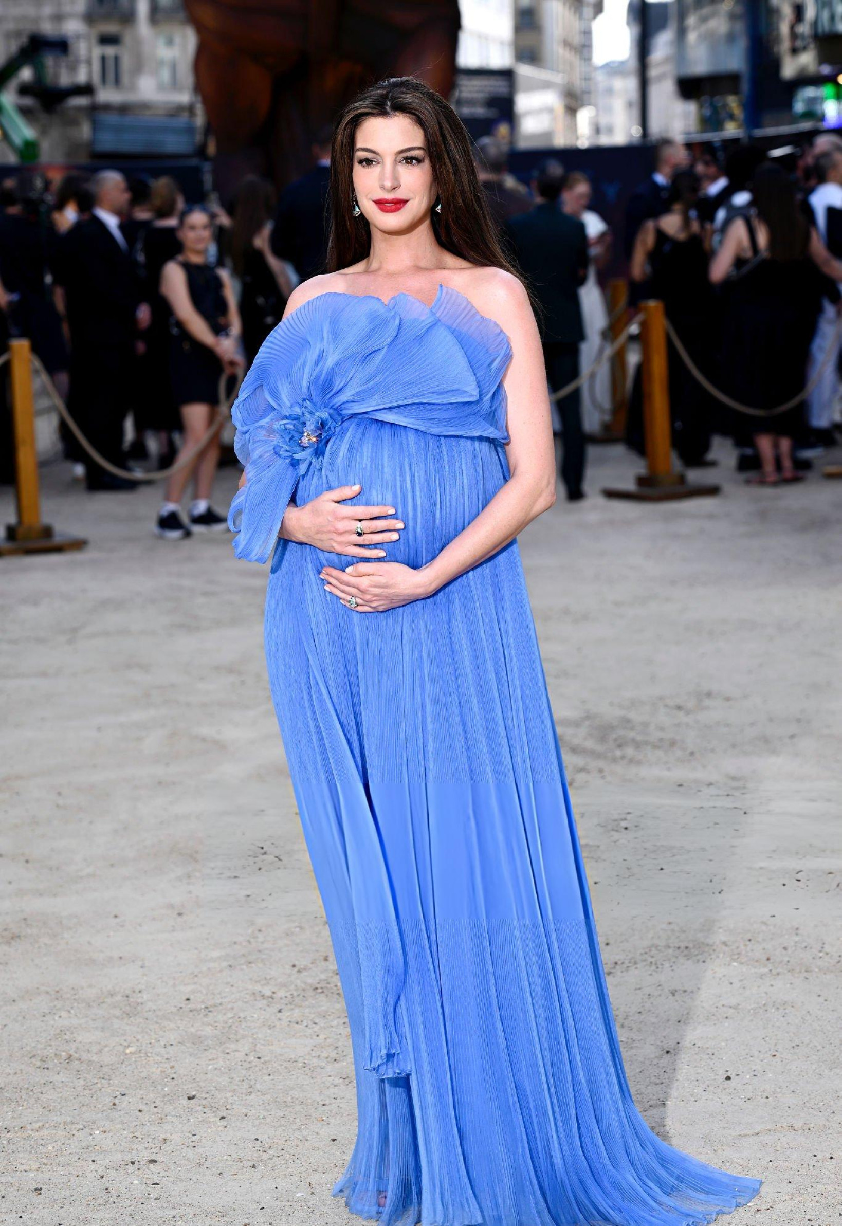 Anne Hathaway attends the World Premiere of "The Odyssey" at Odeon Luxe Leicester Square