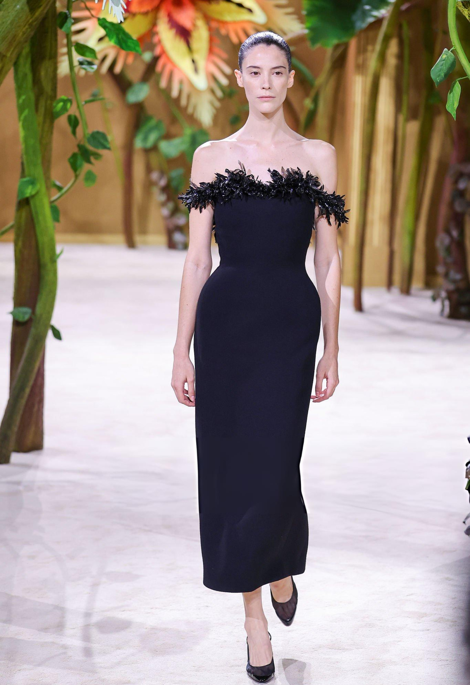 Chanel Haute Couture black evening gown
